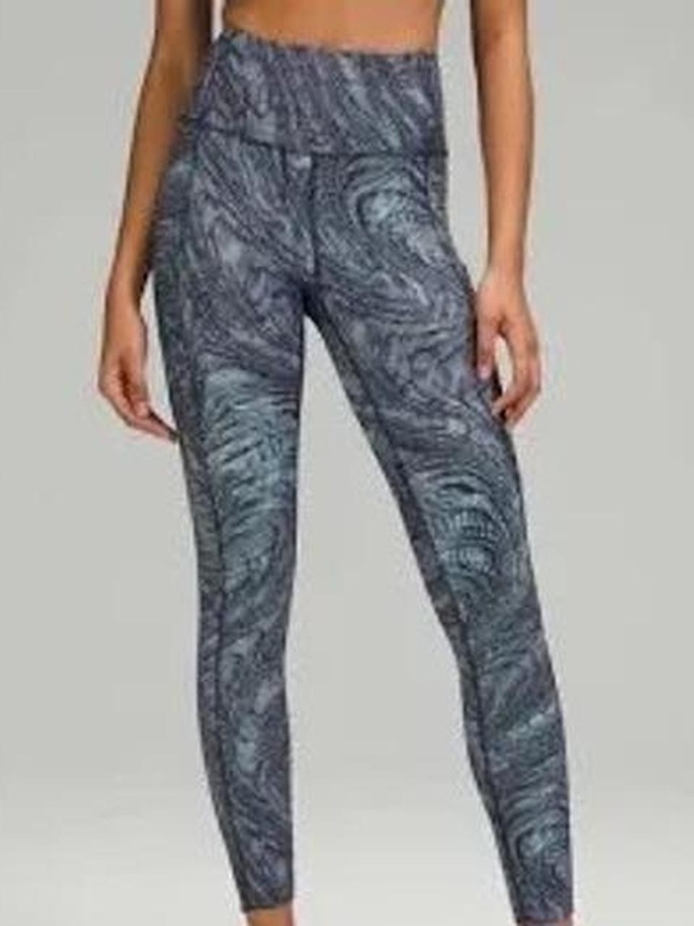 lululemon athletica High-Rise Swirl Print Leggings - Gray Blue